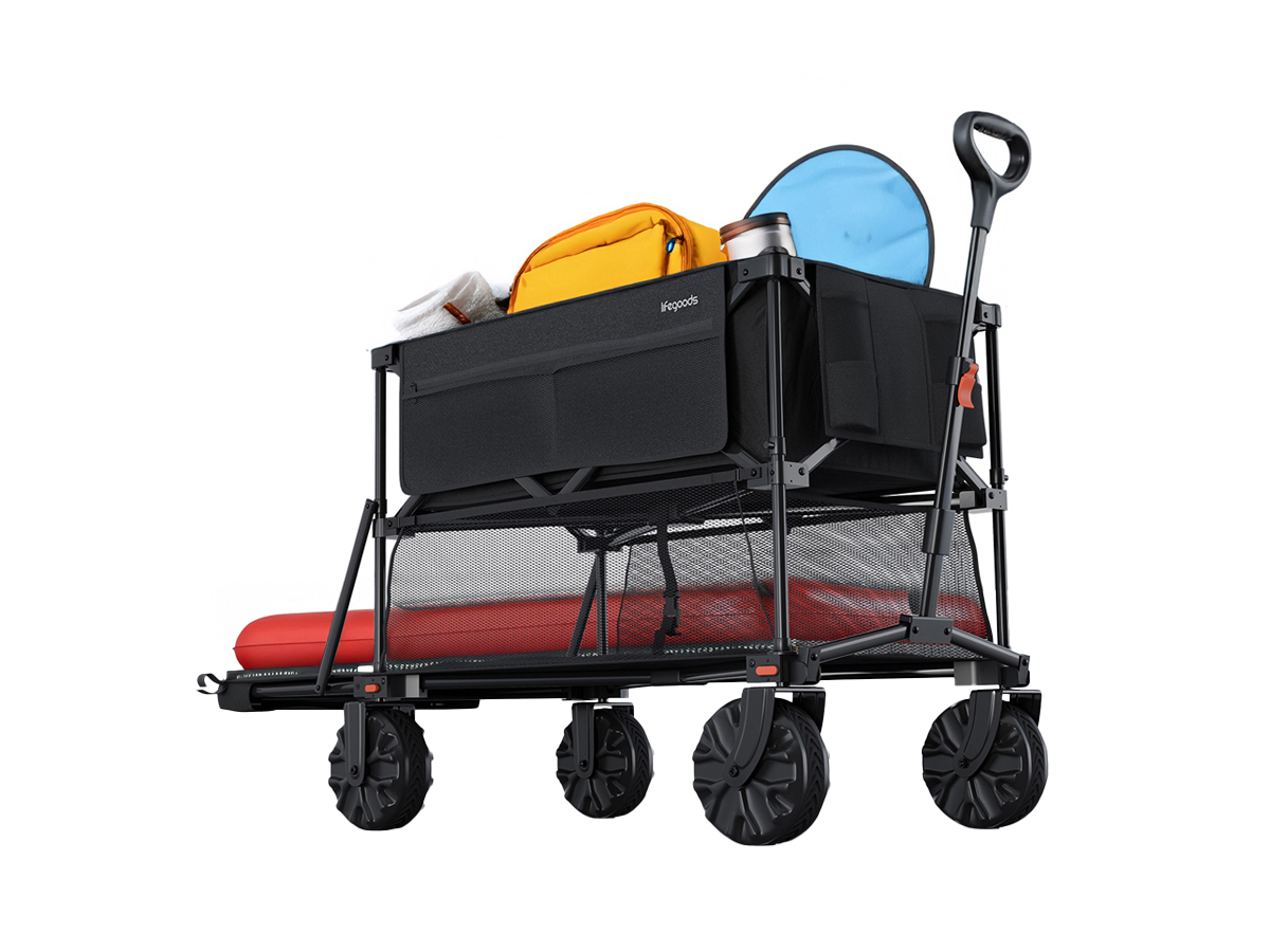 LifeGoods Dubbele 400L bolderkar - Black