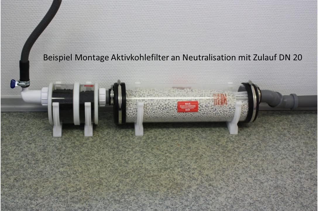 AK2 Ölheizung Aktivkohlevorfilter, Weiß, durchsichtig, schwarz