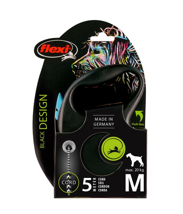 flexi® Hundeleine Seil-Leine Black Design,