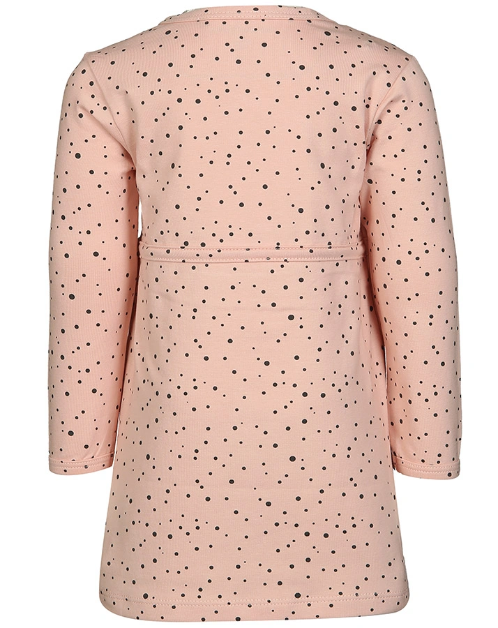Langarm-Kleid LIZ – AOP in pfirsich rosa