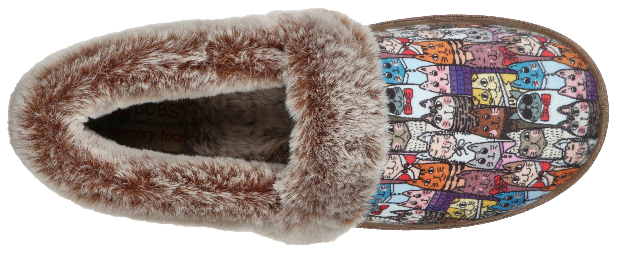 Skechers Pantoffel »TOO COZY CHIC CAT«  Hausschuh mit witzigem Katzenprint