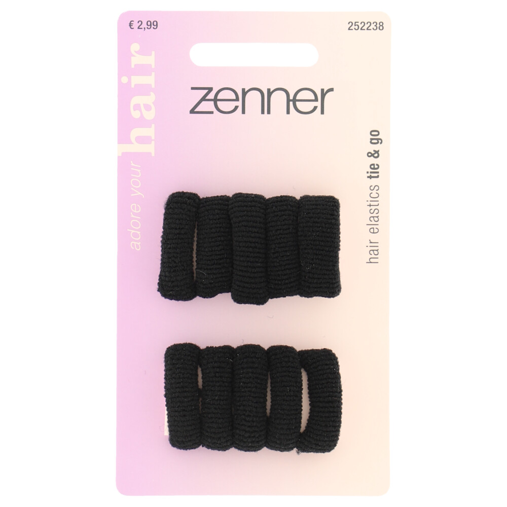 Zenner Elastieken Rollup Zwart10 stuks