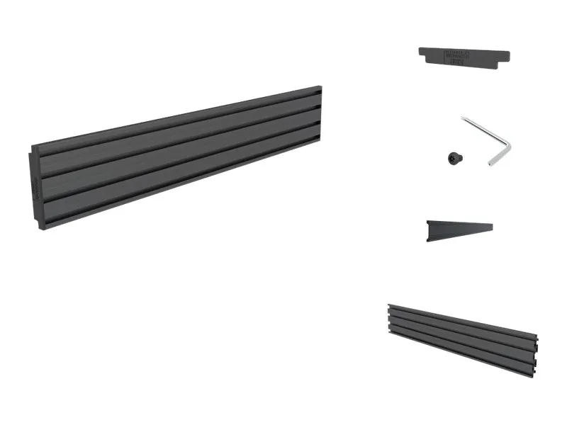 Multibrackets PRO Single AL rail - Komponenter til montering (monteringsskinne) - for videovæg - aluminium - sort