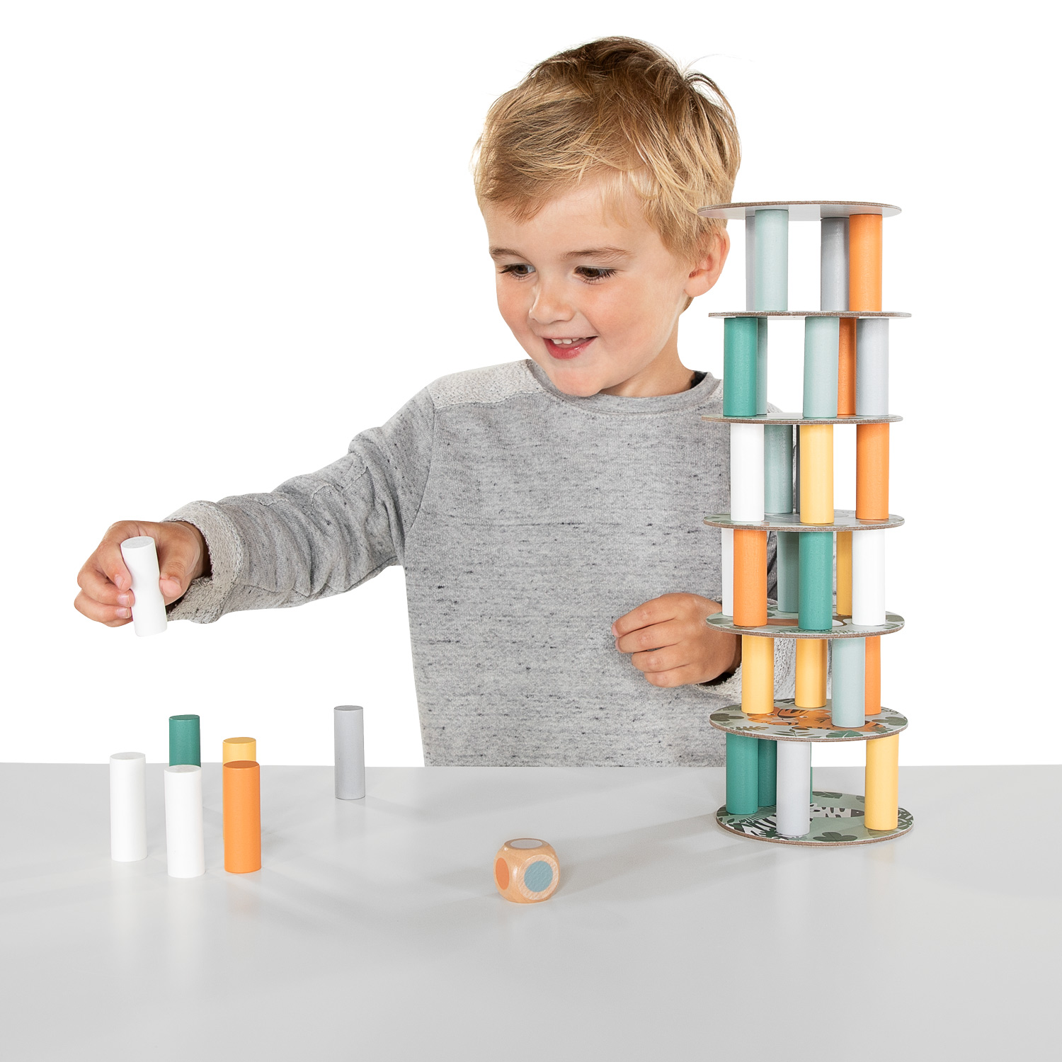 Small Foot-Houten Wiebeltoren Safari Spel