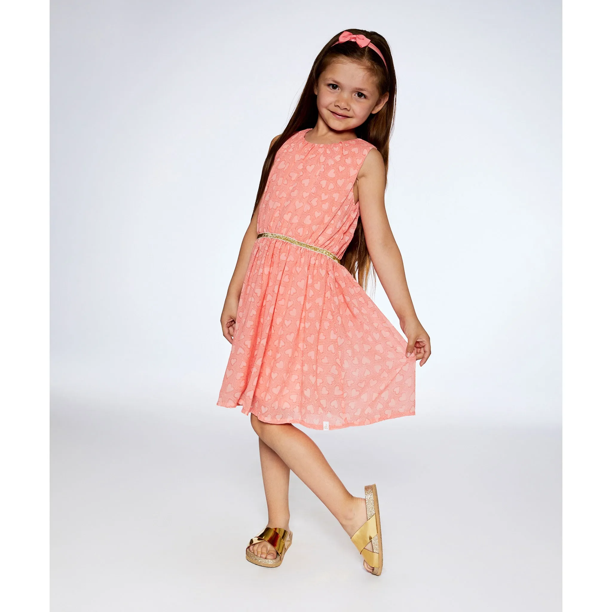Deux par Deux Robe Chiffon Coeur 7-10ans