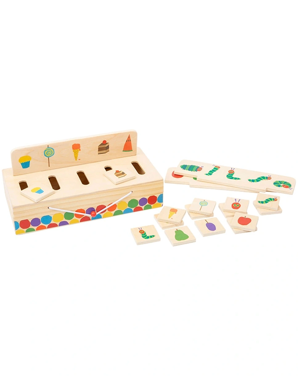 Bildersortierbox RAUPE NIMMERSATT 19-teilig aus Holz