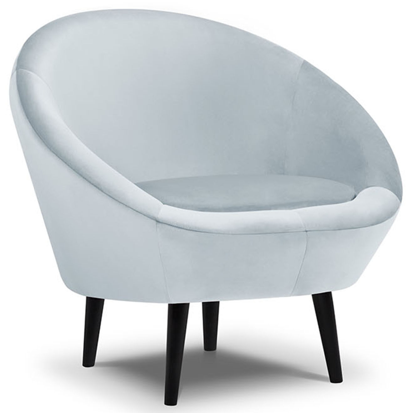 Mazzini Sofas Fauteuil velours petale bleu clair - 94x90x92 cm