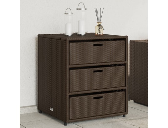 VIDAXL - Armoire de jardin Armoire de rangement de jardin marron 55x59x69cm résine tres...