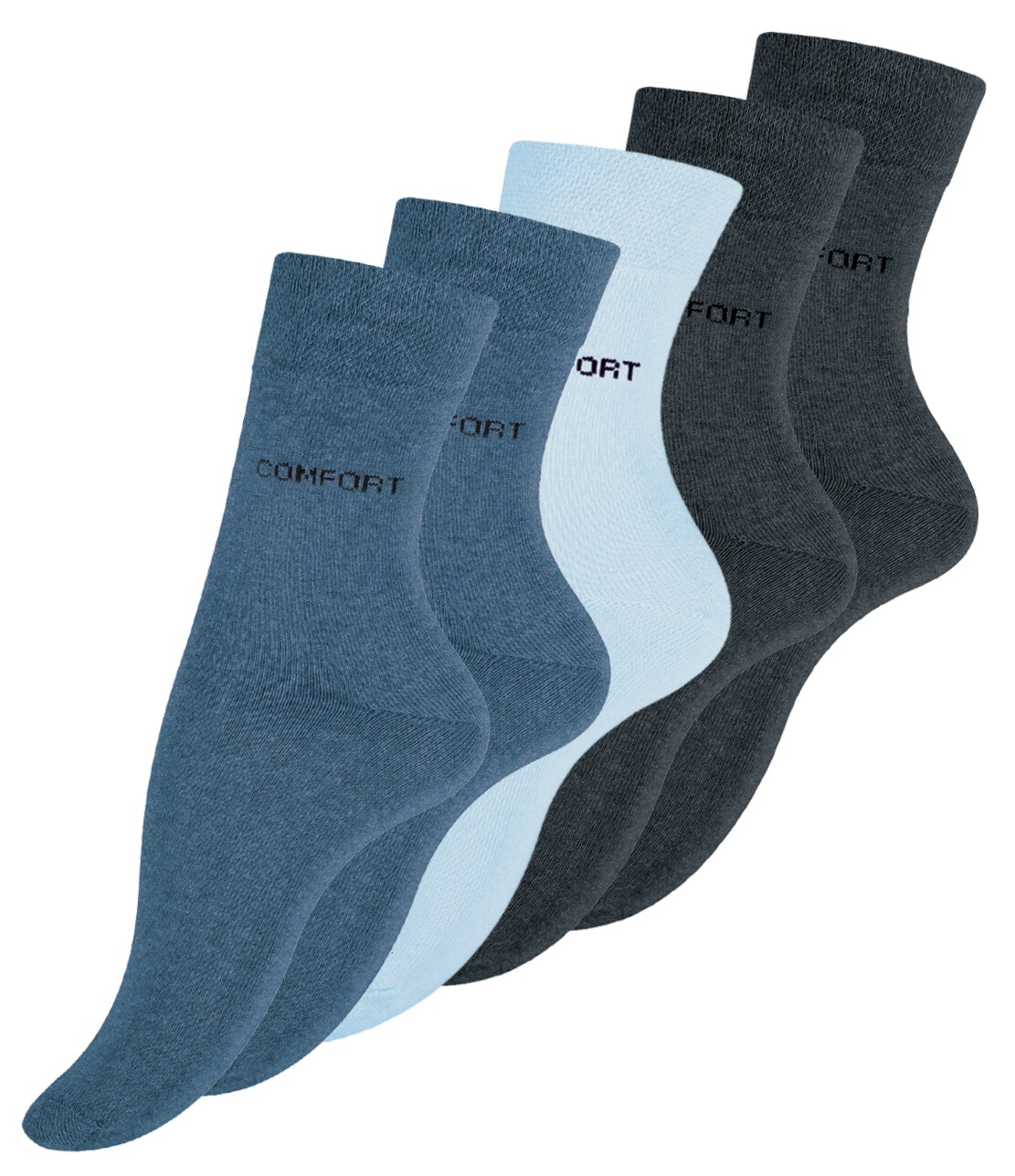 Cotton Prime® 10 Paar Damensocken ohne Gummibund