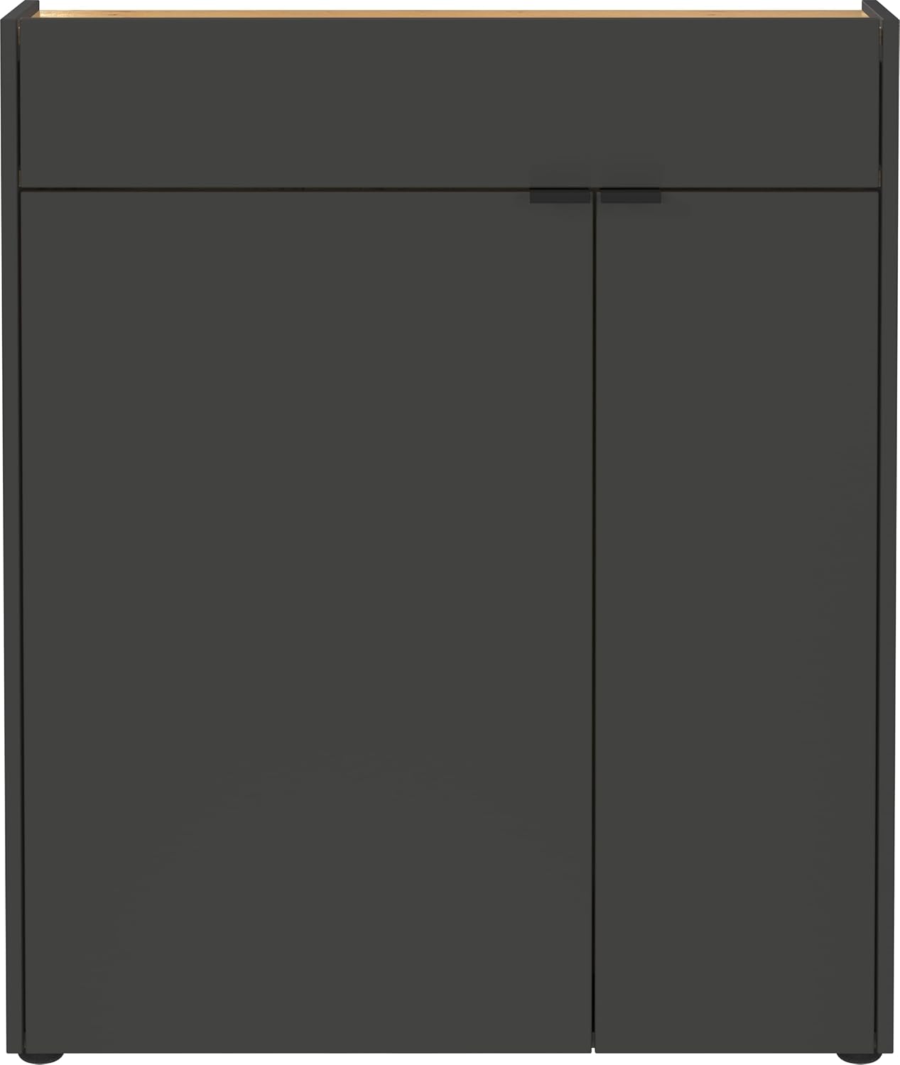Germania Schuhschrank 1319-549 GW-Ameca, in Graphit/Navarra-Eiche-Nb., mit Türdämpfung, 83 x 99 x 22 cm (BxHxT)