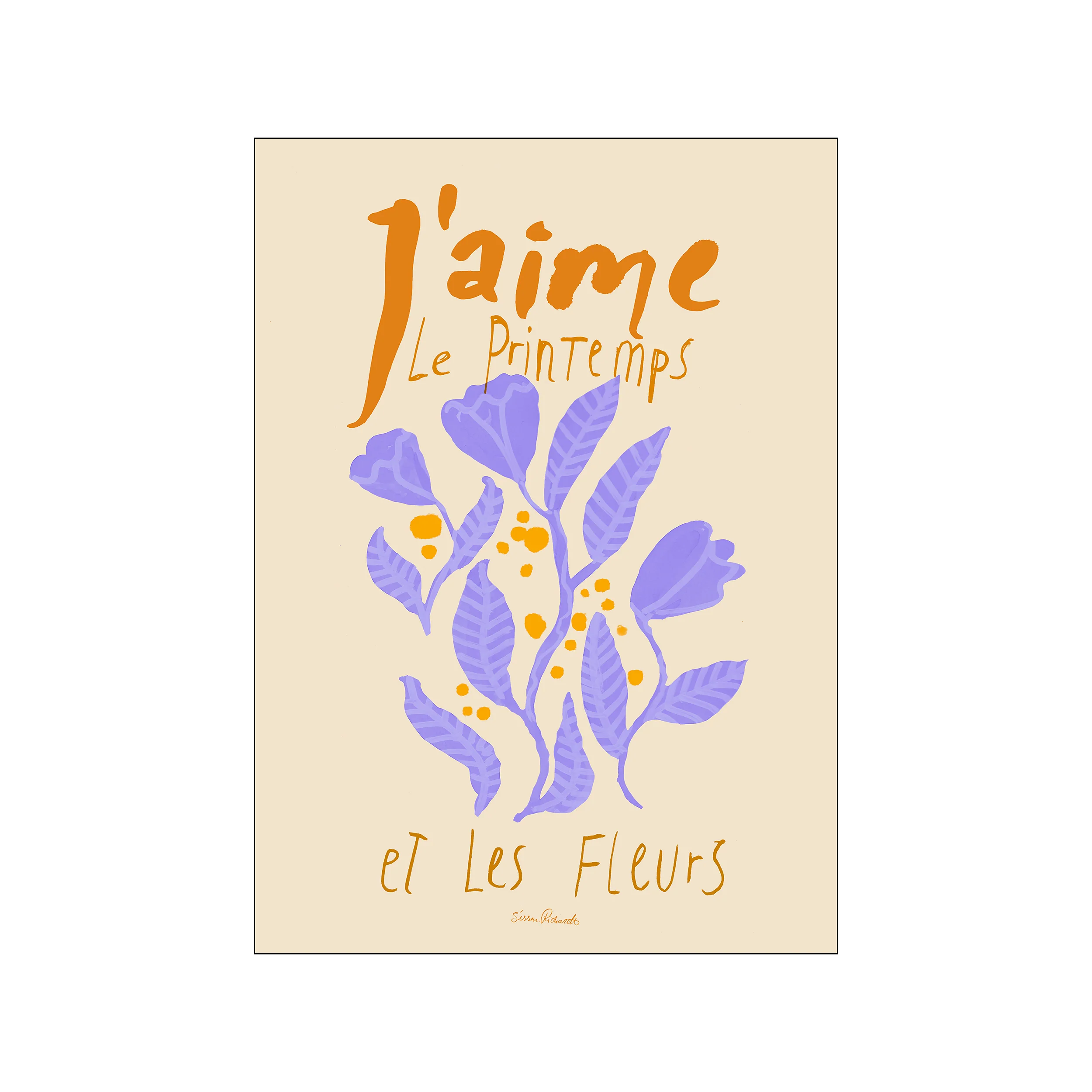 Poster & Frame  Fleurs Violettes plakat - 30x40