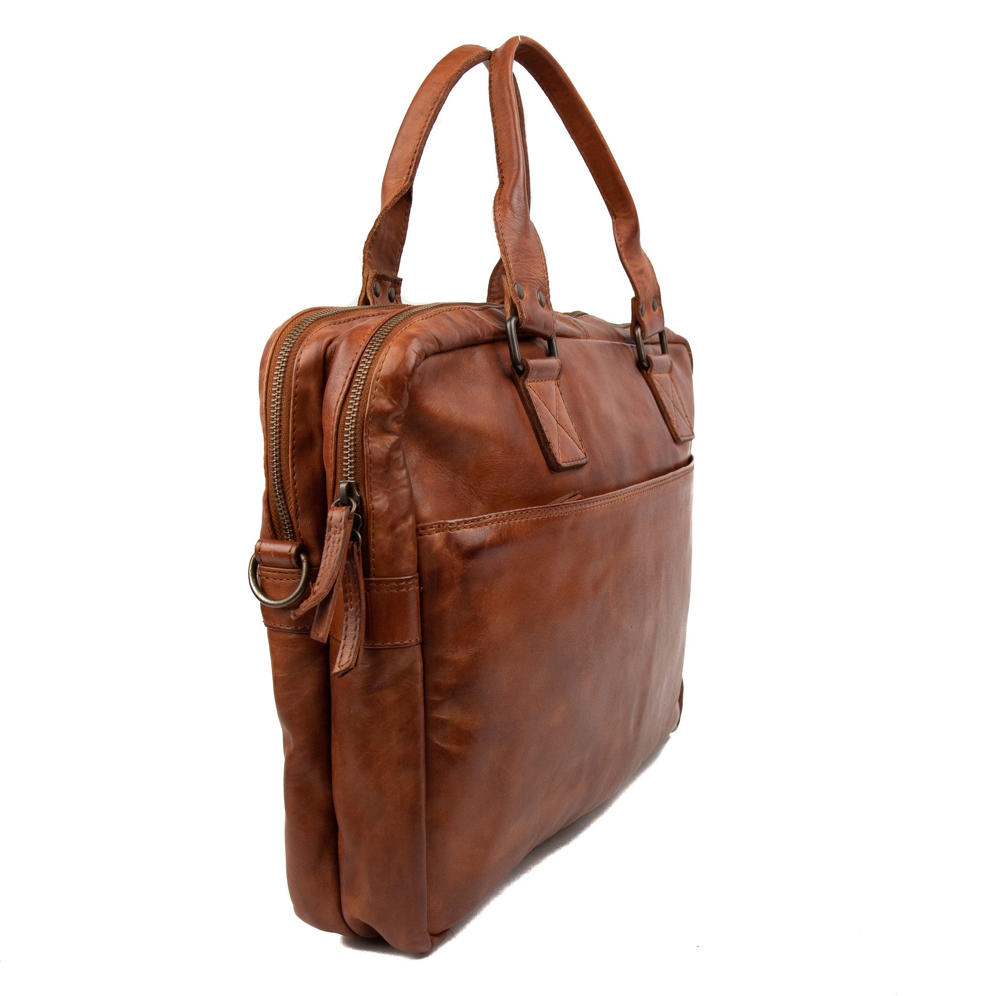 Bear Design Cow Lavato Laptoptas Leandro Cognac CL 32843