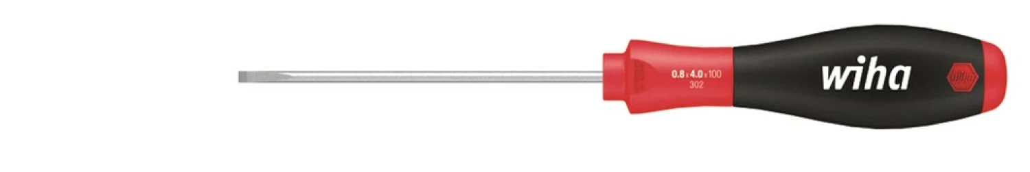 Wiha 302 SoftFinish Schroevendraaier met smalle sleufkop - Sleuf - 2,5 x 75mm