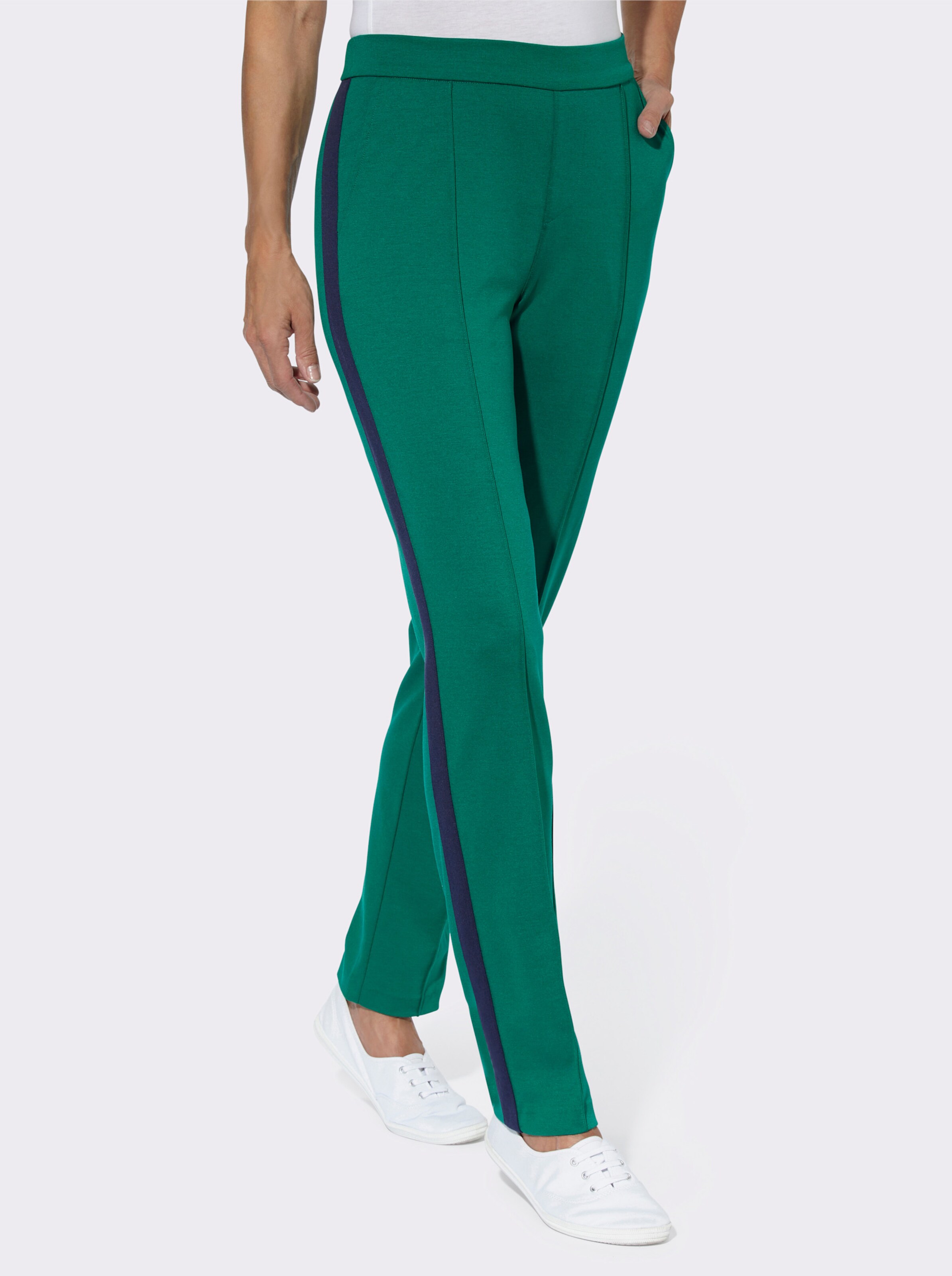 Jerseyhose mit Galonstreifen