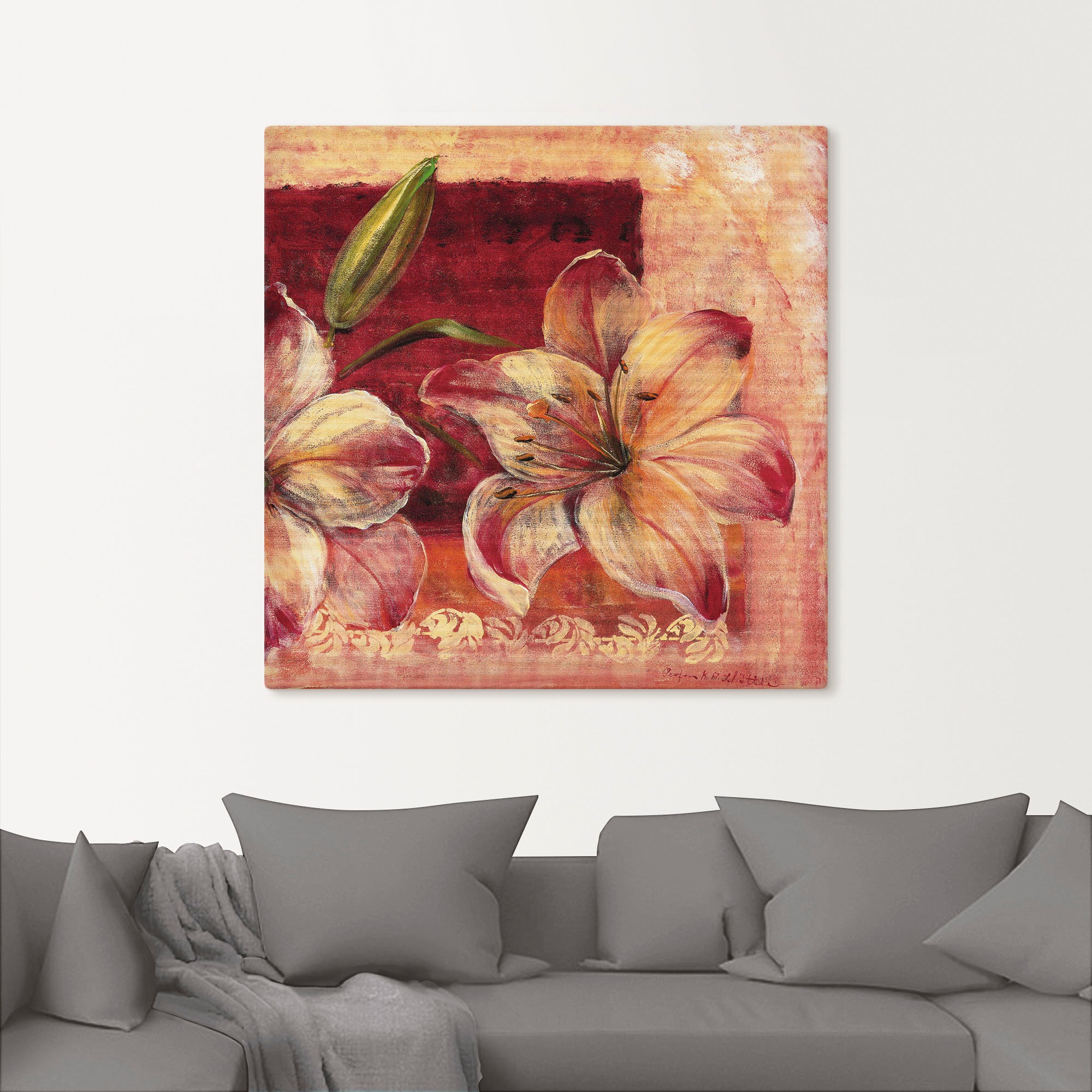 Artland Leinwandbild »Klassische Blumen IV« Blumen 1 Stk. tlg. auf Keilrahmen gespannt