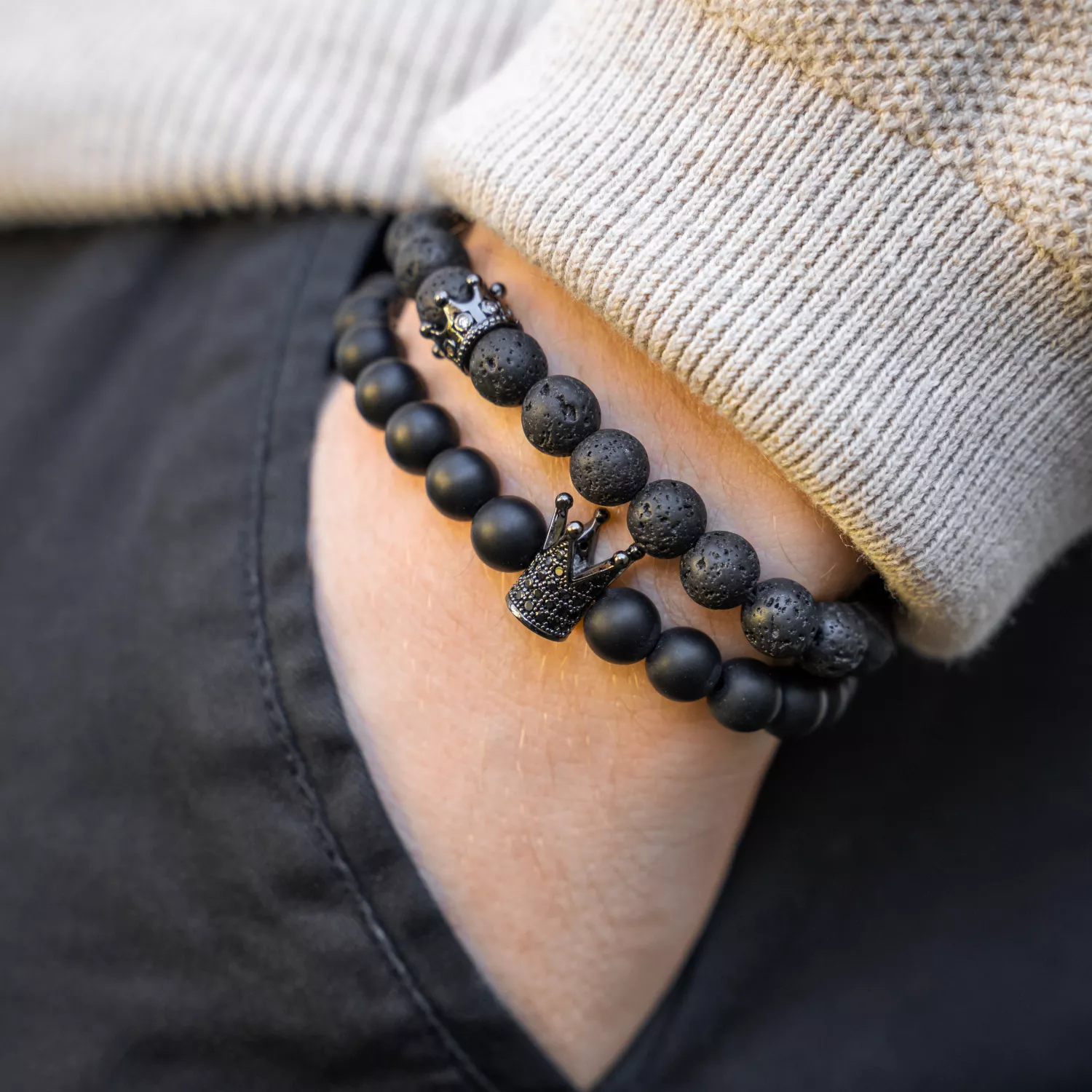 Auxere Double Crown Armbånd Sten KXD0144
