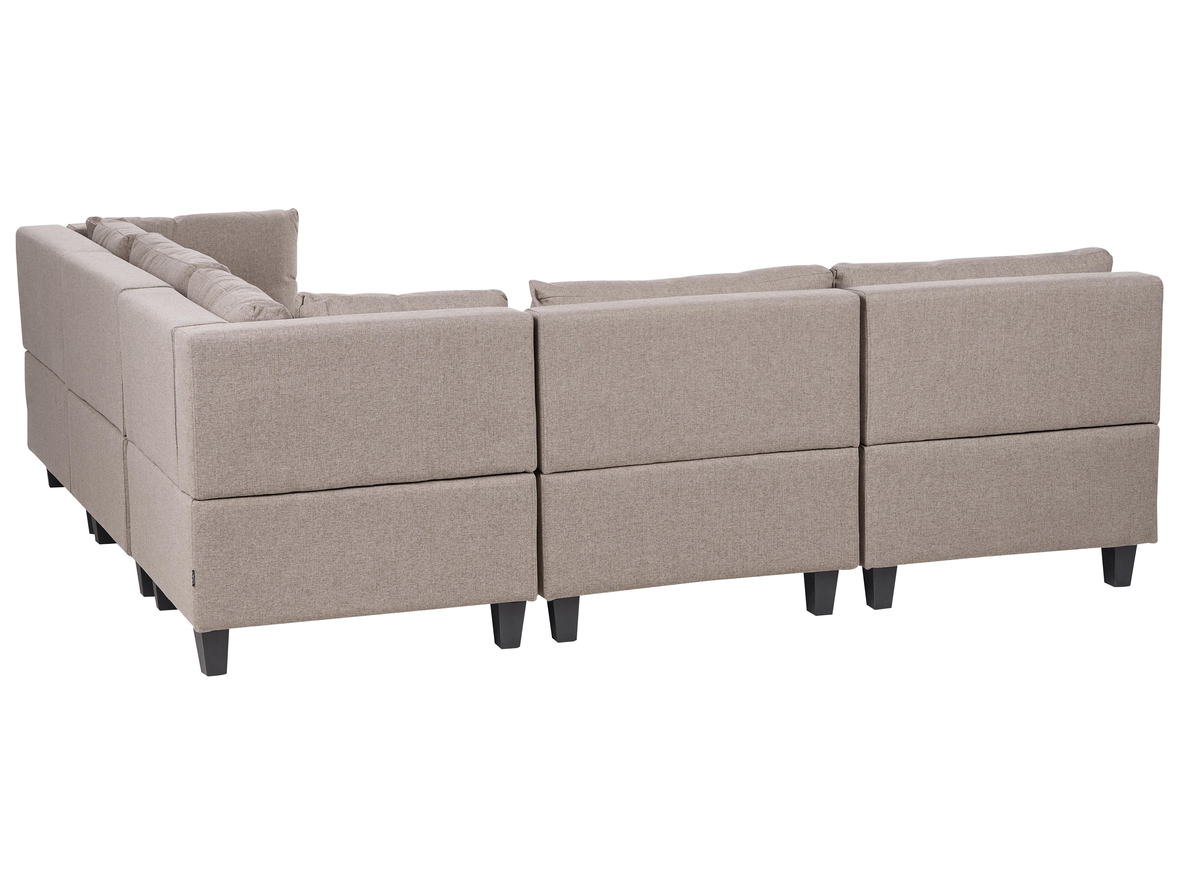 Modulaire hoekbank 5-zits UNSTAD Stof Bruin linkszijdig