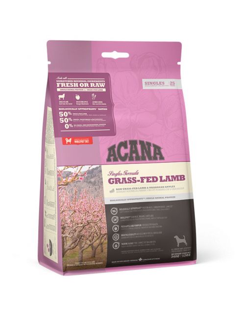 Acana Singles Grass-Fed Lamb Lam&Appel - Hondenvoer