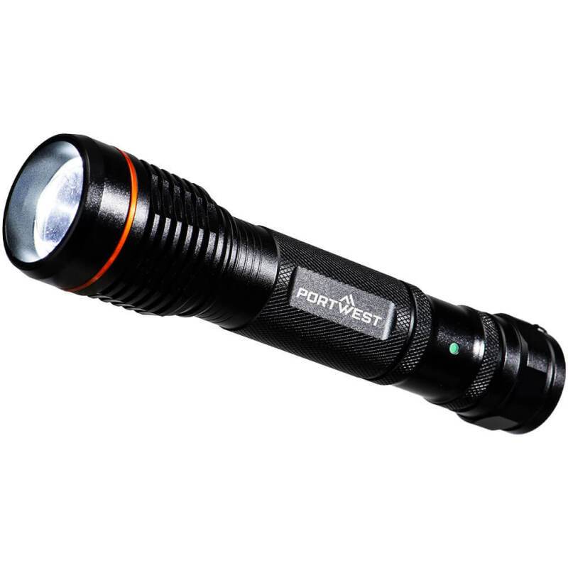 Portwest PA75 Torche rechargeable USB Noir