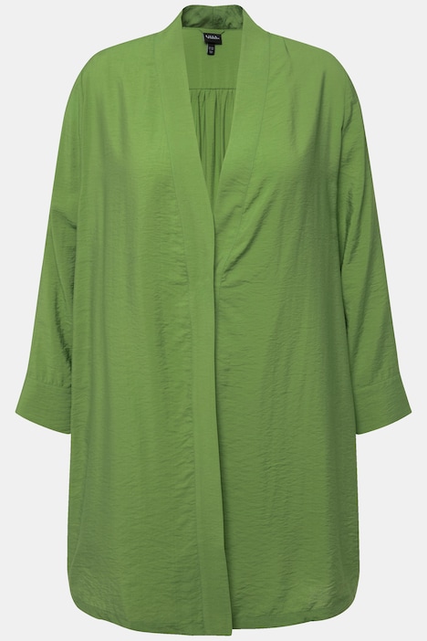 Jacke, gehämmerte Struktur, V-Ausschnitt, 7/8-Arm