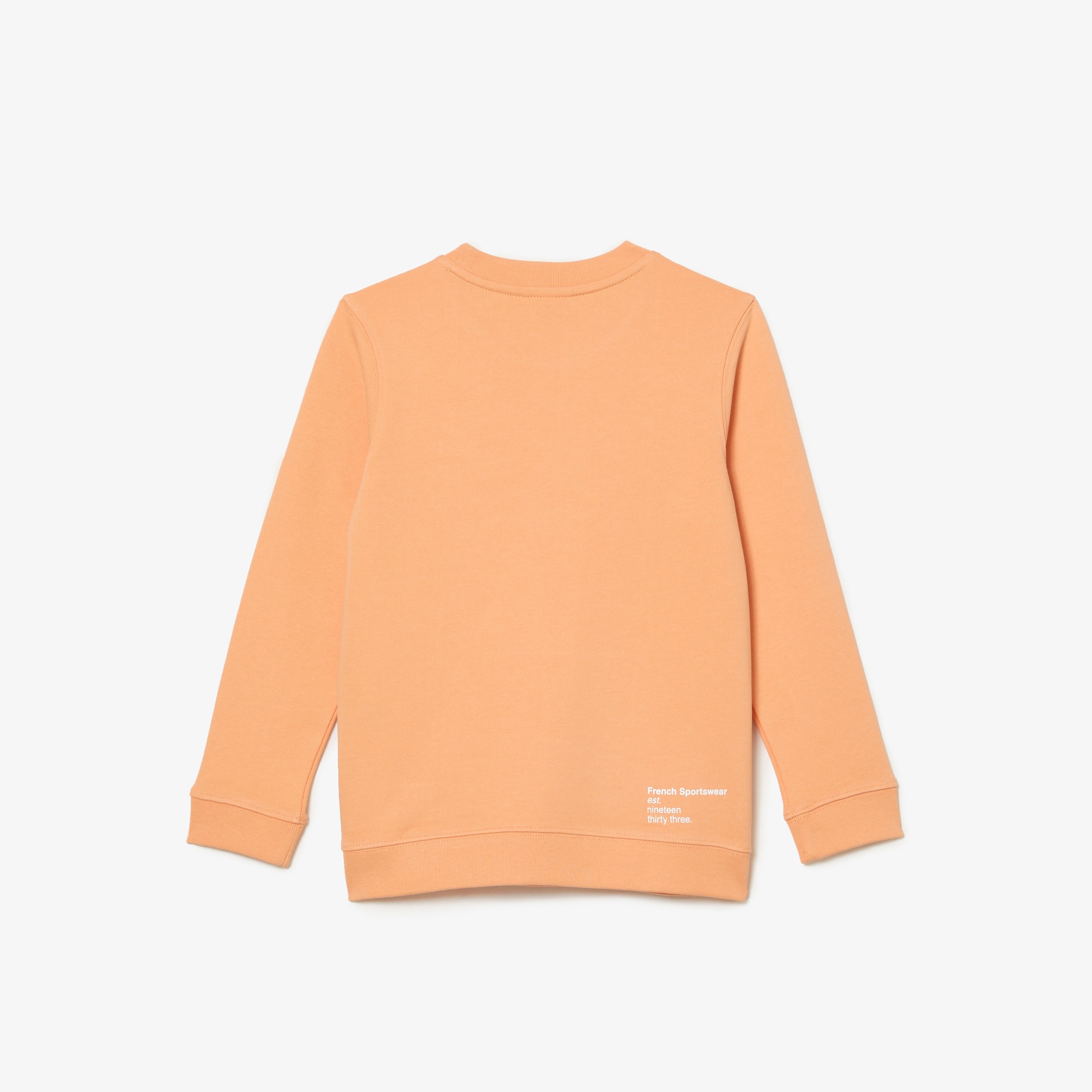 Sweatshirt garçon Lacoste à col rond finitions bord-côtes Pullovers & Sweatshirts - Orange - Lacoste - Garçon