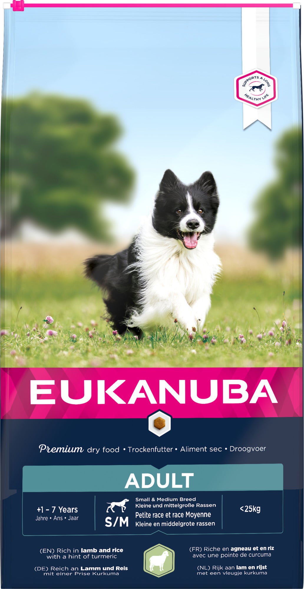 Eukanuba hondenvoer adult klein/middel lam en rijst 12 kg