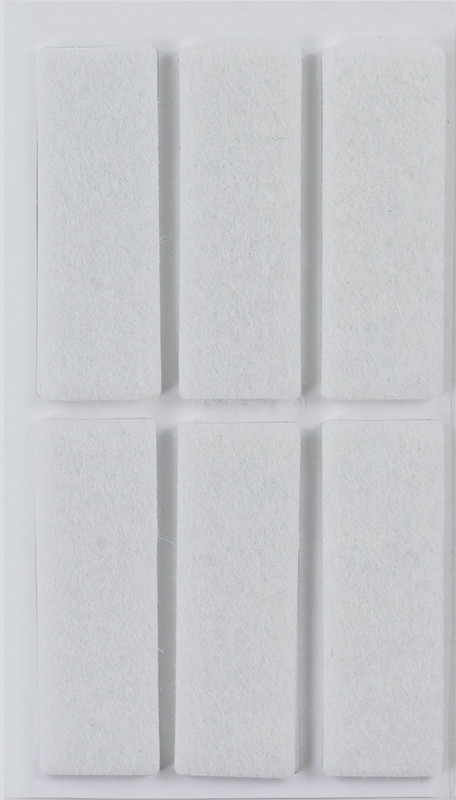 (6er Set) 15x45mm Home Stuhlbein Filzgleiter Boden Schoner (15186) - Weiss