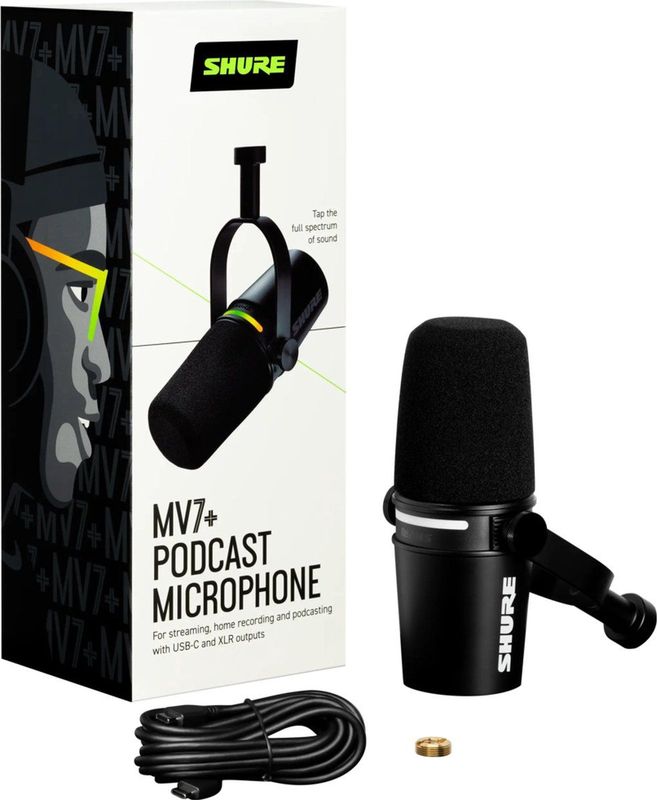 Shure - MV7+ - Microfoon - Zwart