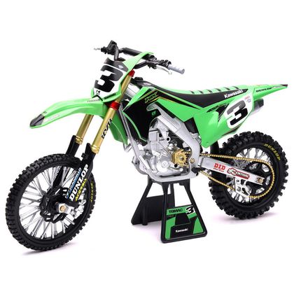 Miniature Newray Moto Kawasaki 450 KXF E. TOMAC - Echelle 1/6° - Vert / Vert