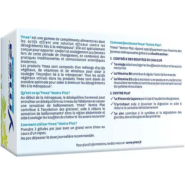 Ymea Menopausa, Ondas de Calor e Barriga Lisa - 128 Cápsulas