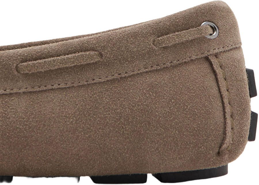 Mango Man suède mocassins taupe