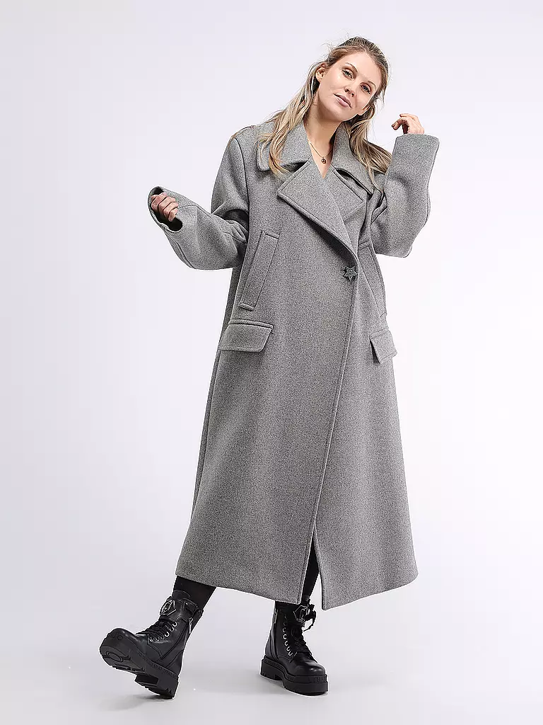 MSGM Wollmantel  grau