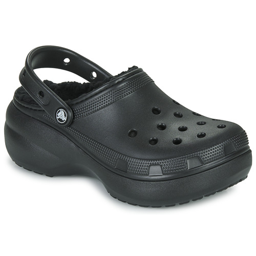 Crocs - CLASSIC PLATFORM LINED CLOG W - Noir