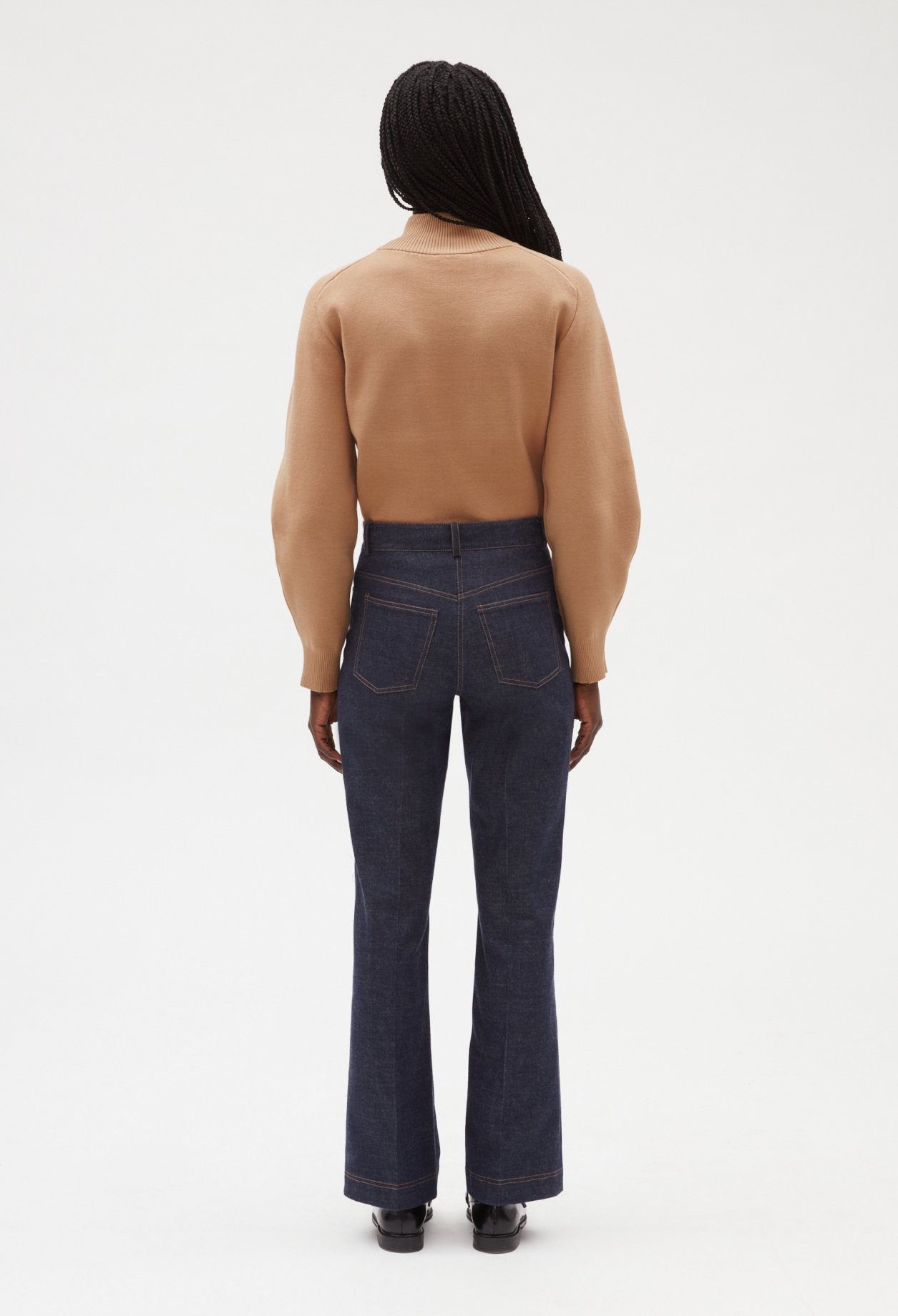 Pantalon denim bleu brut