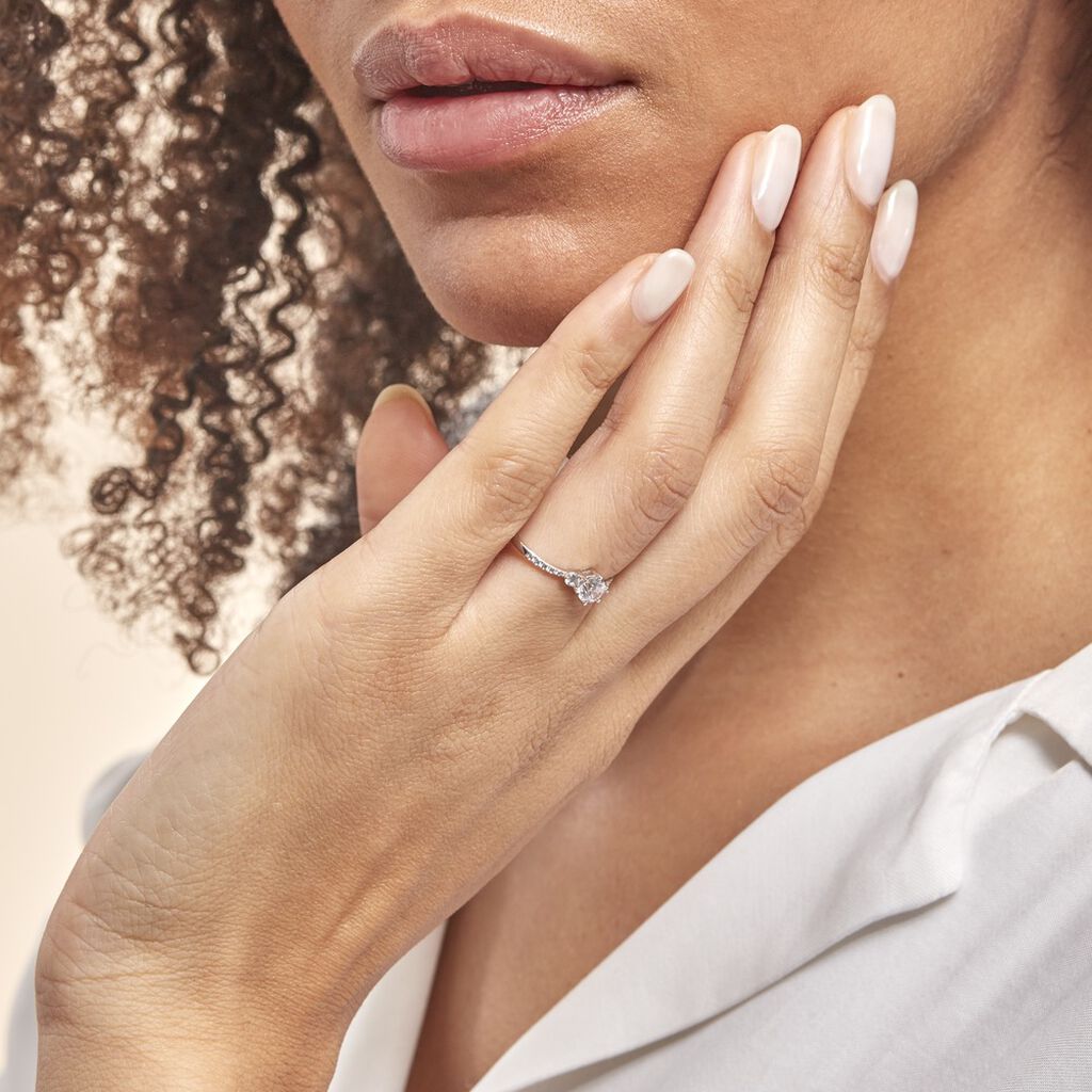 Bague Berata Or Blanc Oxyde De Zirconium