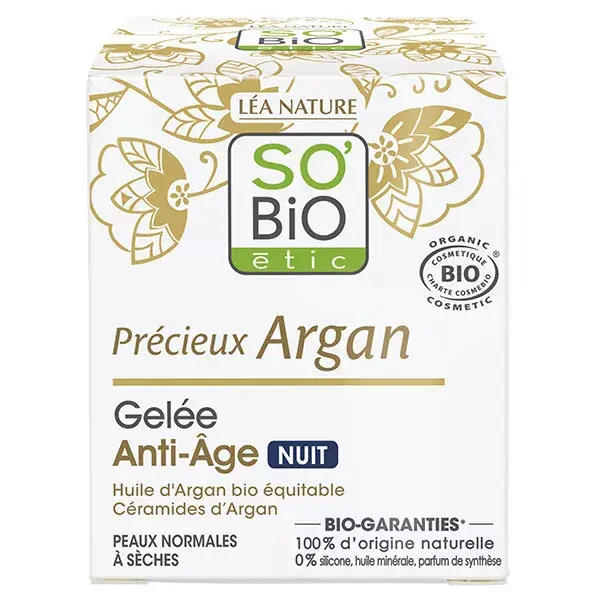 So'Bio Étic Precious Argan Organic Anti-Aging Night Jelly 40ml