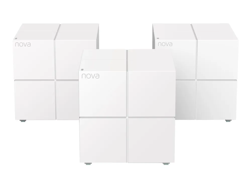 Tenda Nova MW6 - Wi-Fi-system - (3 routere) - op til 6000 sq.ft - mesh 1GbE - Wi-Fi 5 - Dual Band