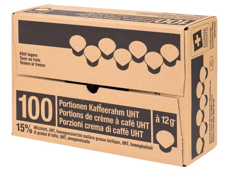 Emmi Milch Kaffeerahm Bio 100 x 12 ml Schweizer Kaffeesahne in handlichen Portionsbechern