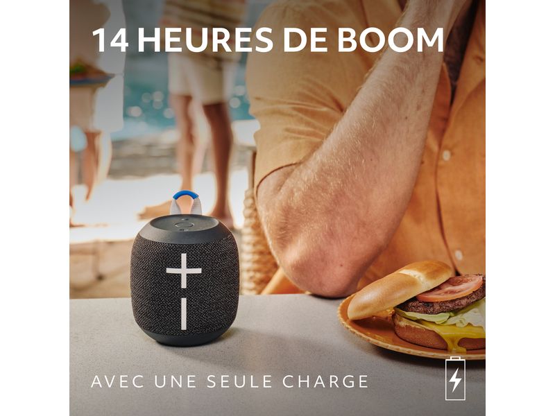 Ultimate Ears Bluetooth Speaker WonderBoom 4 Schwarz Wasserfester, kompakter Bluetooth-Lautsprecher mit bis zu 14 Stunden Akkulaufzeit