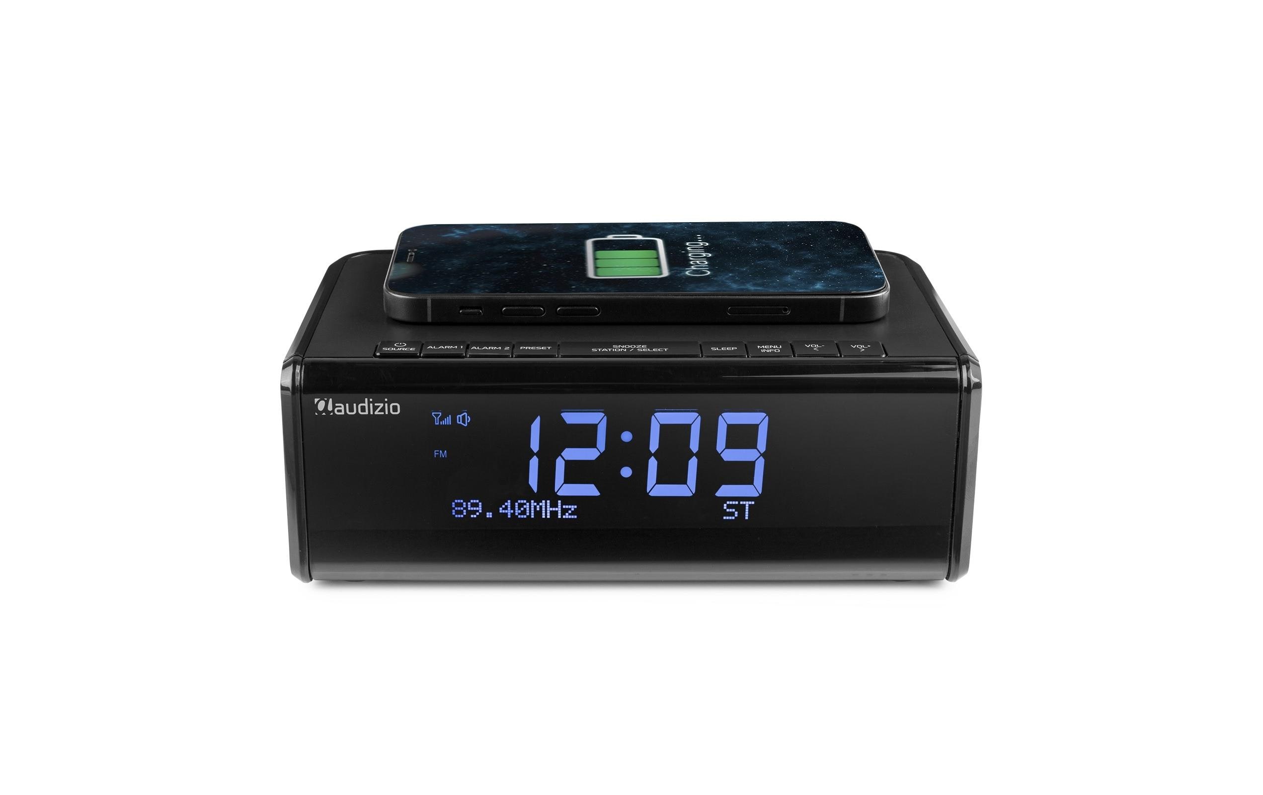 Radiowecker Cuneo SchwarzDAB+-Radiowecker mit kabelloser Aufladung