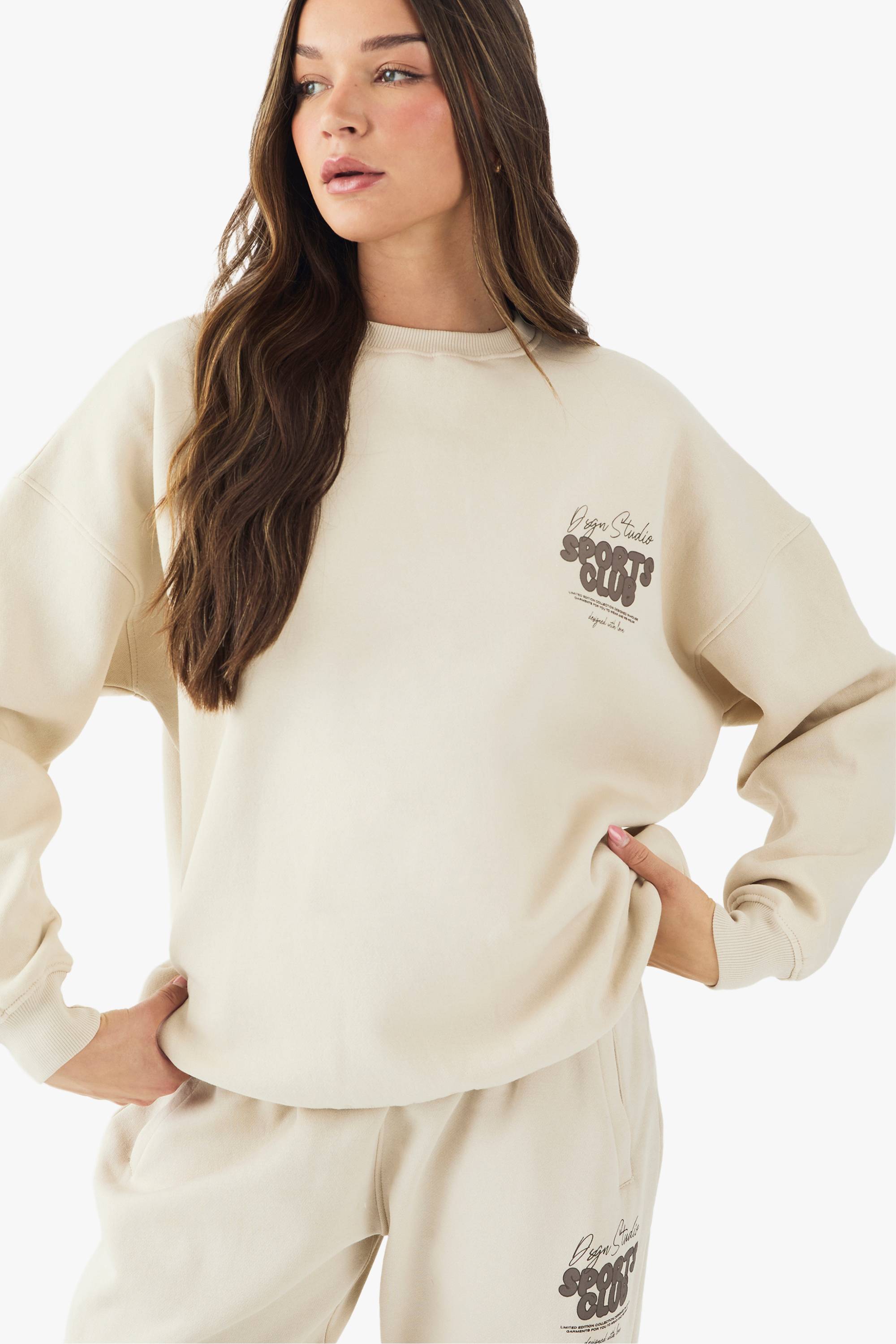 Sweatshirt Oversize DSGN Studio Sports à Slogan Bulle