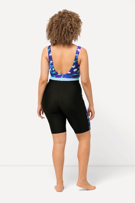 Badeanzug, langes Bein, ohne Softcups, Zipper