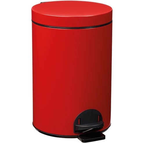 Poubelle à pédale 14 L Rouge Carmin - Élora