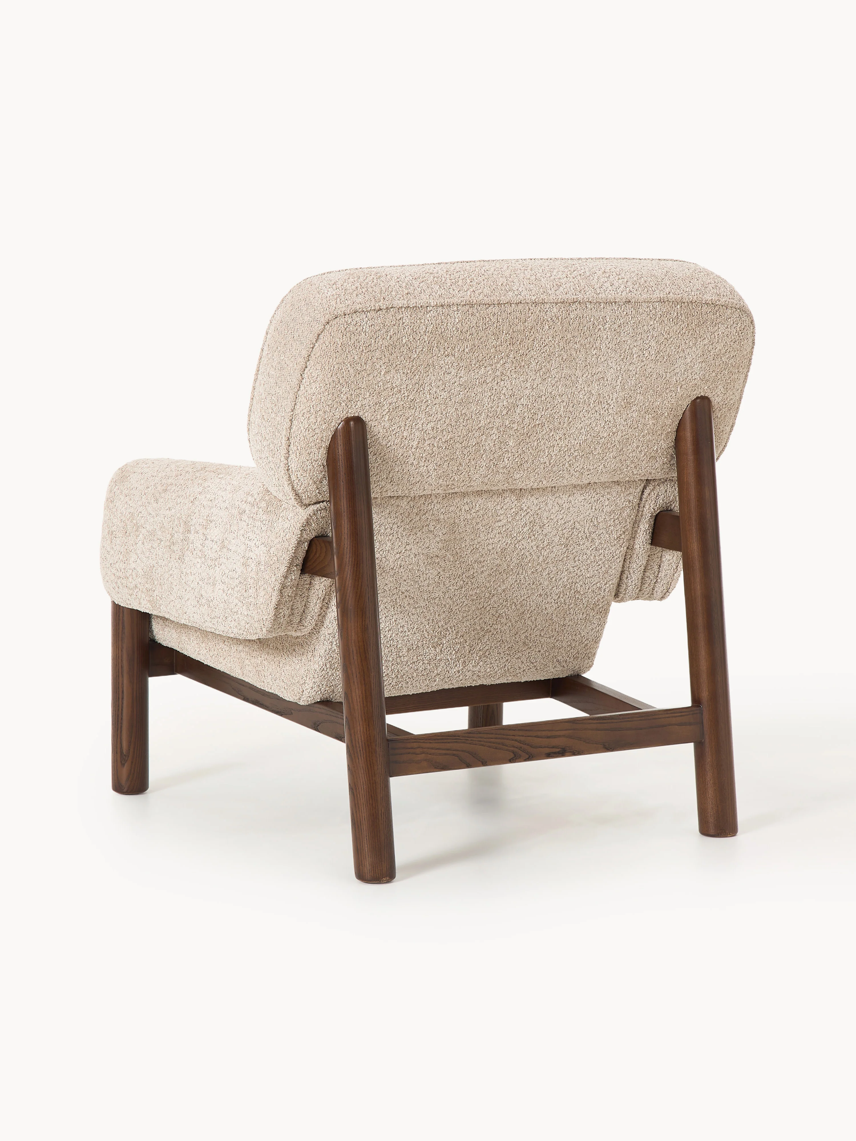 Loungefauteuil Calum van teddy bouclé
