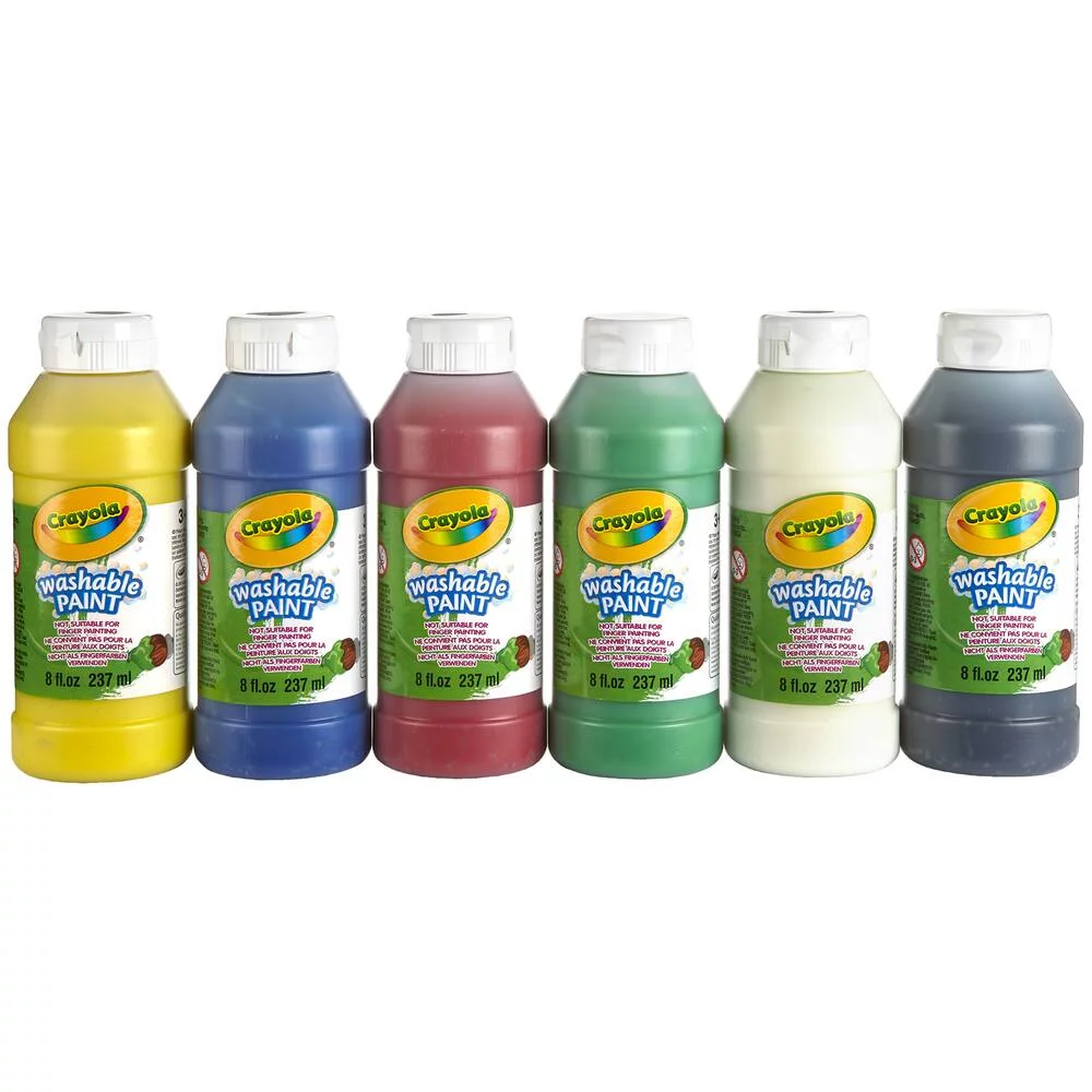 CRAYOLA - 6 BOUTEILLES DE PEINTURE LAVABLE