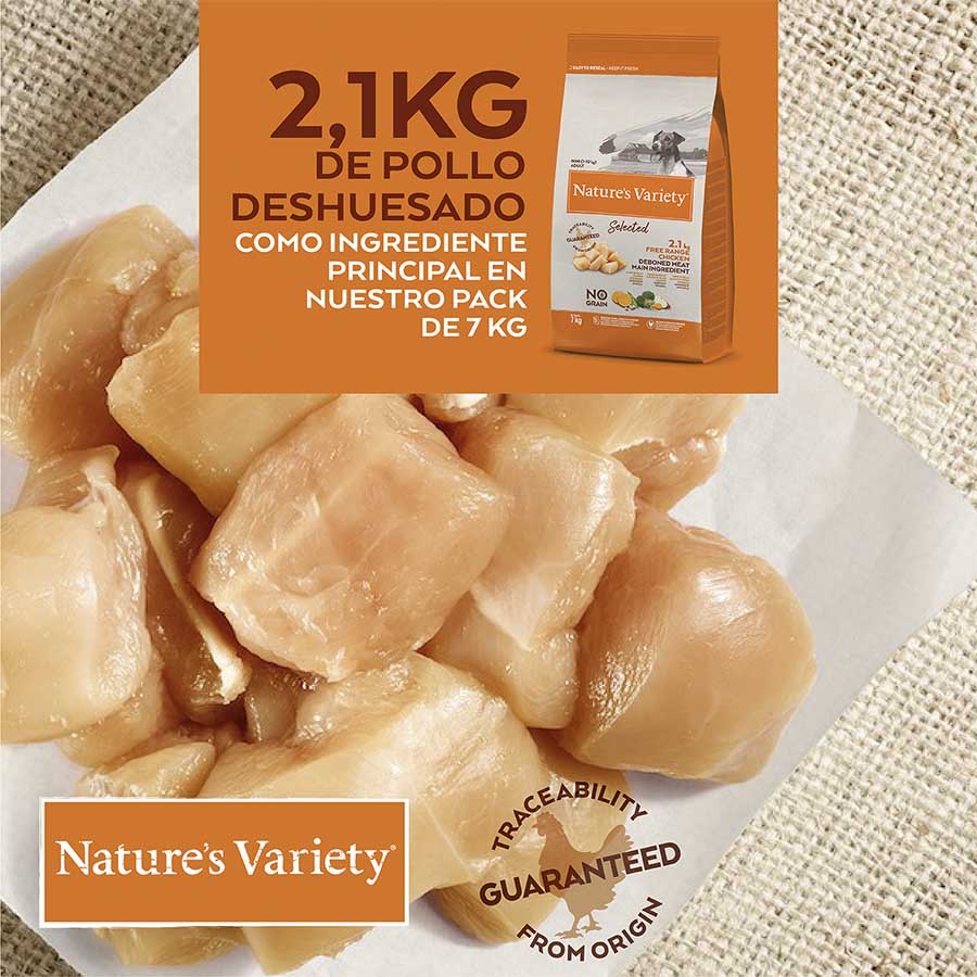 Ração Nature's Variety Selected para Cães Adultos com Mini Frango