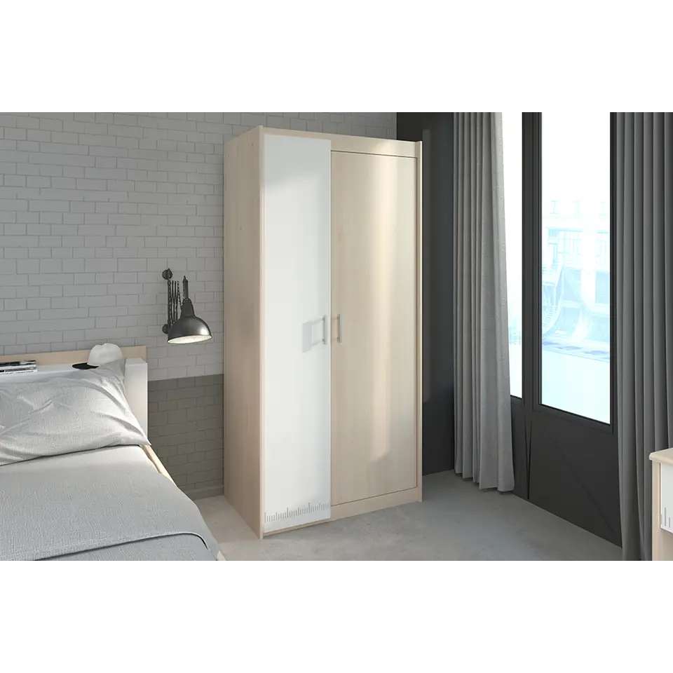 Kledingkast Charly 2-deurs - acaciakleur - 180x85x52 cm