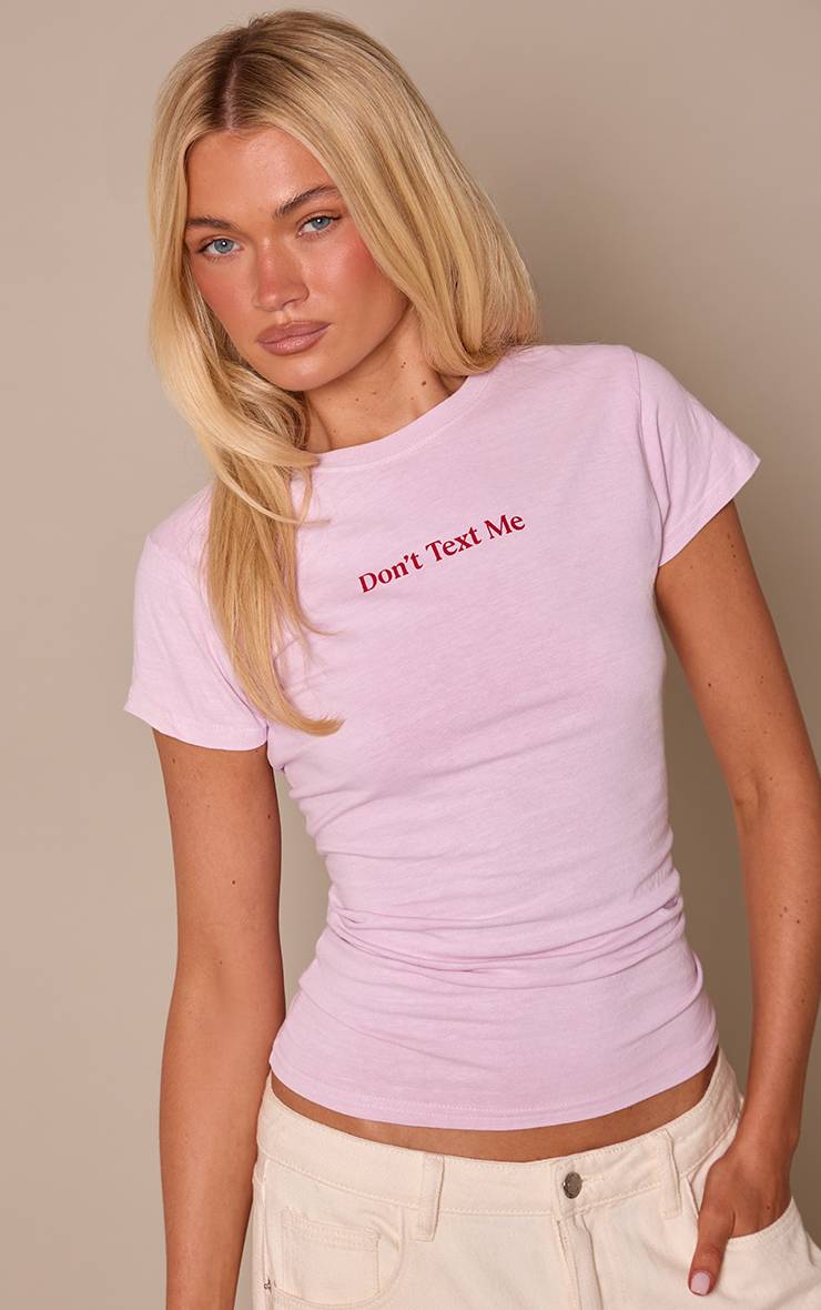 Rose T-shirt Ajusté En Coton À Motif Graphique