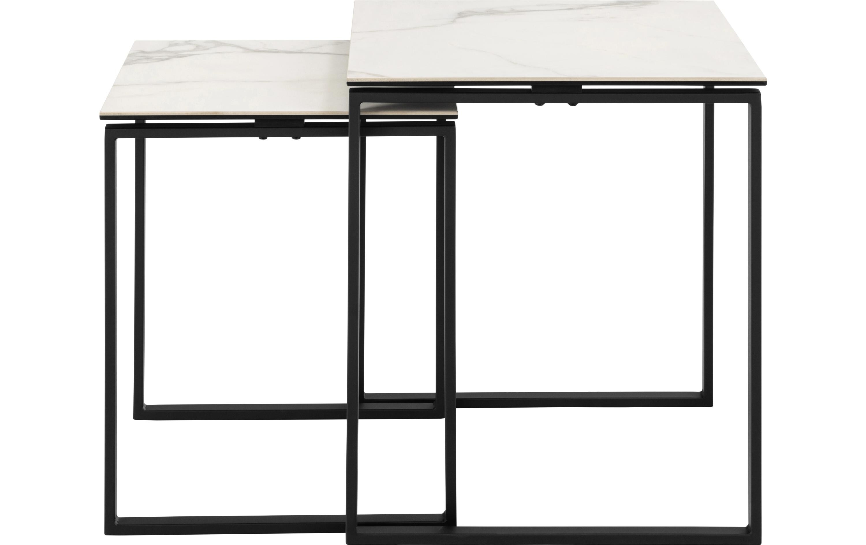 Couchtisch Katrine 2er Set 43/50 x 50/55 cm, Weiss<br>Modernes Couchtisch-Set mit 2 Tischen