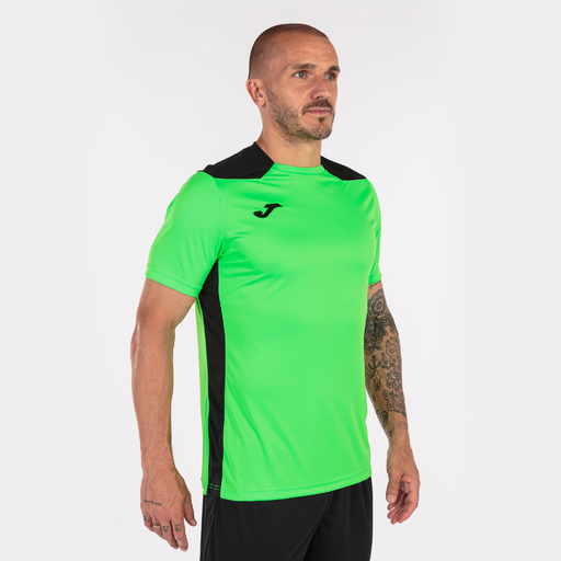 Camiseta de manga curta Joma Championship Vi Verde Fluorescente Preta